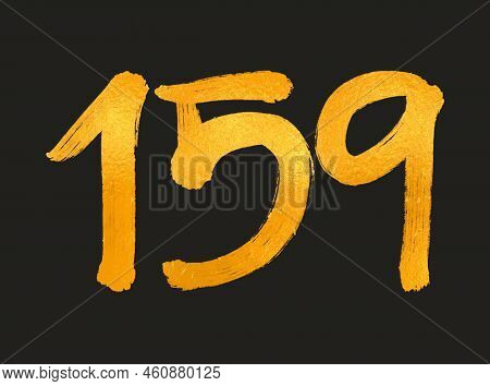 159 Number Logo Vector Illustration, 159 Years Anniversary Celebration Vector Template,  159th Birth