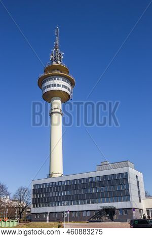 Radar Tower In The City Center Of Bremerhaven, Germany