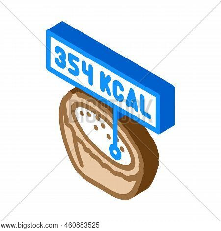 Nutritional Energy Value Isometric Icon Vector. Nutritional Energy Value Sign. Isolated Symbol Illus