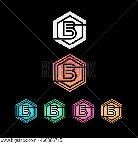 B Hexagone Logo Design Letter B Logo