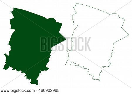 Atoyac Municipality (free And Sovereign State Of Guerrero, Mexico, United Mexican States) Map Vector