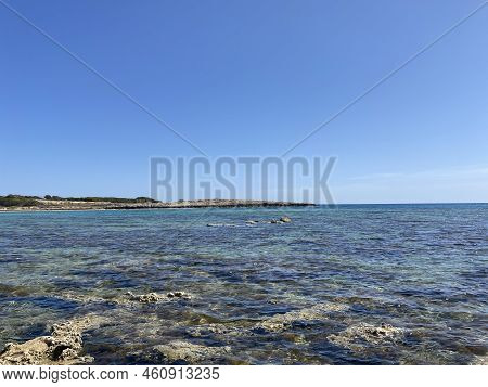 Beautiful Landscape Of A Cyprus Sea, Cost And Blue Sky