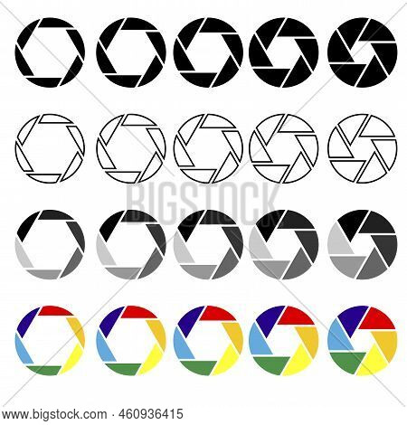 Focus Circle Color. Creative Concept Idea. Logo Template. Vector Illustration. Stock Image.