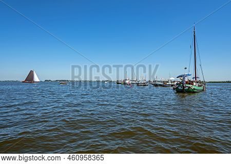 Cruising On The Sneekermeer In Friesland The Netherlands On A Beautiful Summer Day