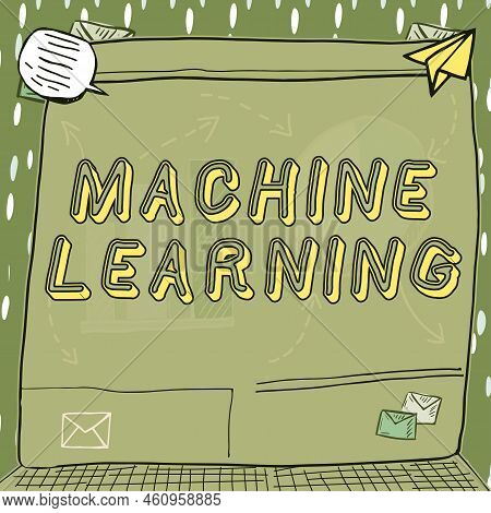 Handwriting Text Machine Learninggive Computers The Ability To Be Taught With Data. Concept Meaning 