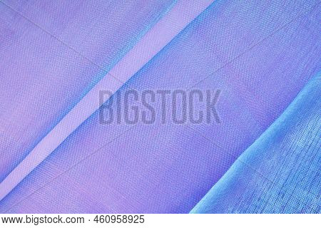 Two Colored Violet And Blue Tulle Netting Fabric