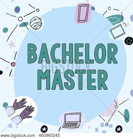 Text Sign Showing Bachelor Masteran Advanced Degree Completed After Bachelors Degree. Word Written O