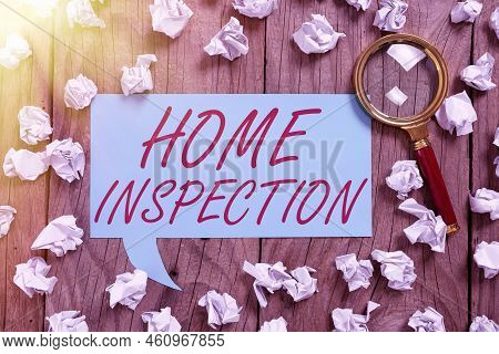 Text Showing Inspiration Home Inspectionexamination Of The Condition Of A Home Related Property. Wor