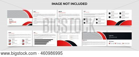 Five Fold Landscape Business Brochure Design With Creative Shape Brochure Template