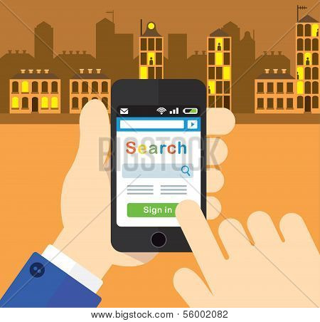 Using a Smartphone in the city