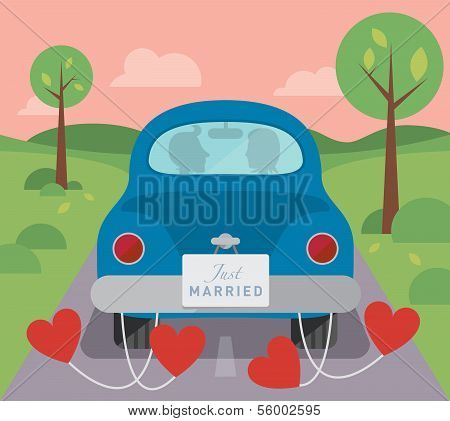 Married couple in a car
