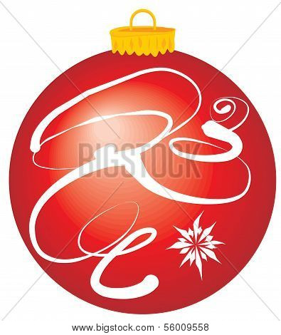 Red Christmas ball