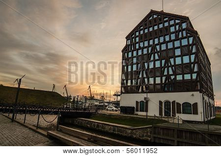 Klaipeda (Lithuania) in the sunset
