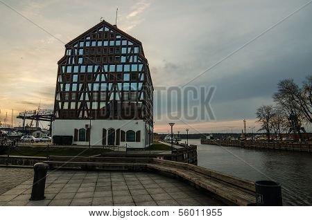 Klaipeda (Lithuania) in the sunset