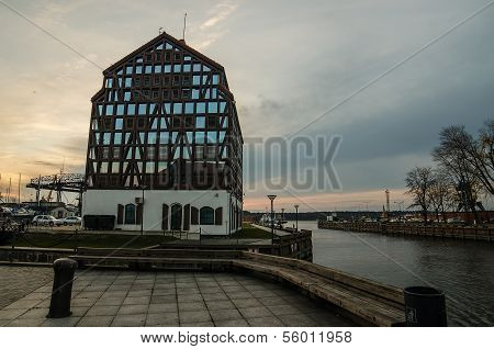 Klaipeda (Lithuania) in the sunset