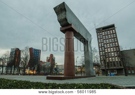 Monument in Klaipeda, Lithuania