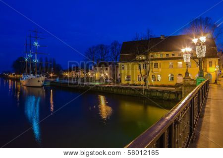 Klaipeda (Lithuania) at night