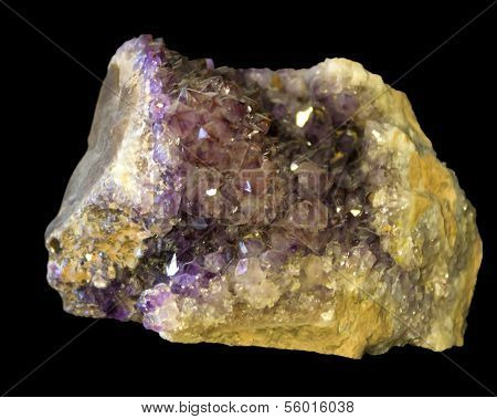 Amethyst with Less Natural Rock Setting