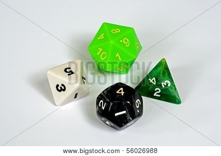 Platonic dice selection.