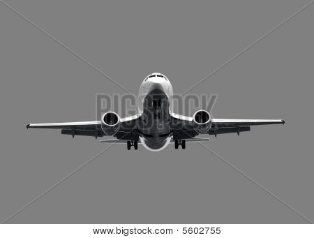 Bílé osobní proudové letadlo