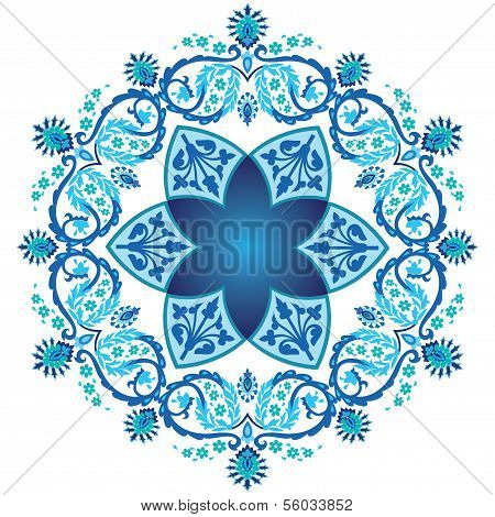 Blue Ottoman Serial Patterns Nineteen