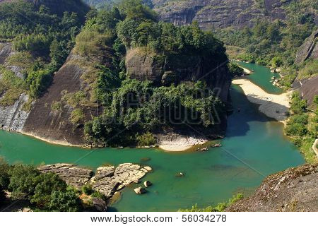 Canyon in Wuyishan Mountain, Fujian province, China