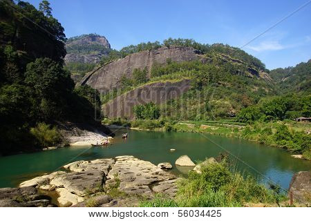 Canyon in Wuyishan Mountain, Fujian province, China