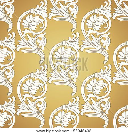 Seamless Pattern Background.Damask Wallpaper.