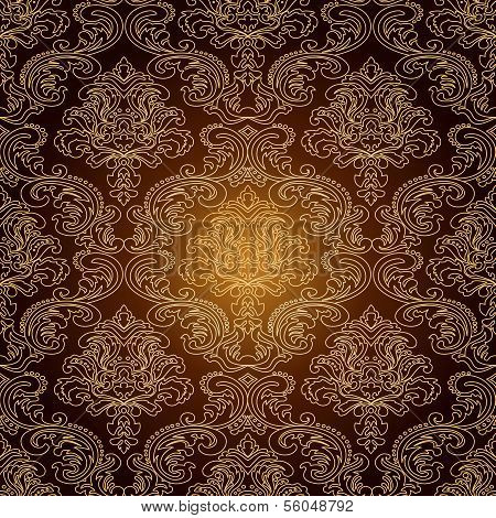 Seamless Pattern Background.Damask Wallpaper.