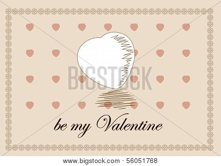 Traditional Valentine Day Heart Greeting Template