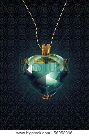 Shiny Valentines Diamond Hearts.