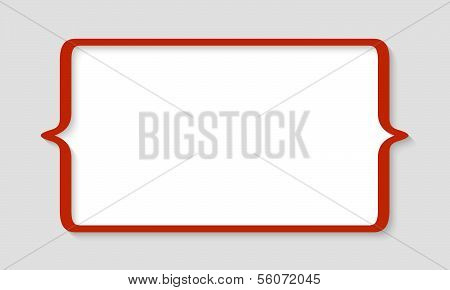 Red Text Box With Square Brackets
