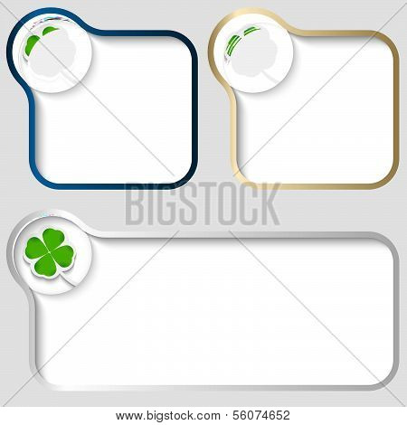 Legen Sie Vektor-Textrahmen mit Kleeblatt