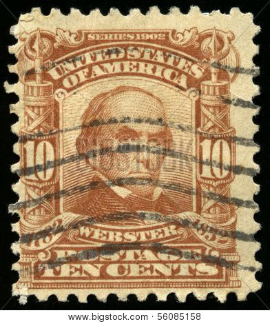 Vintage Us Postage Stamp Of Senator Daniel Webster (1902)