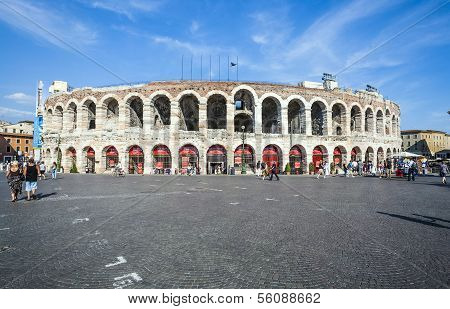 People At The Arena Of Verona