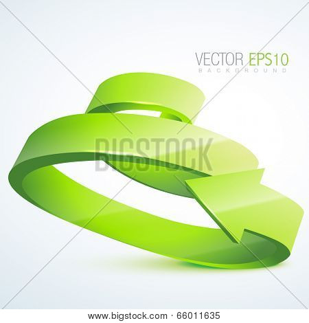 vector green 3d arrow illustration
