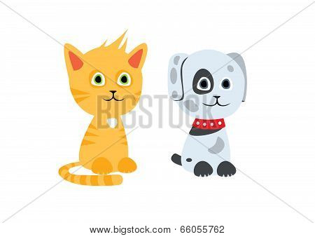 Cat and dog characters