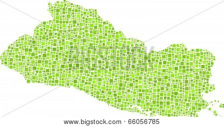 Isolated map of El Salvador