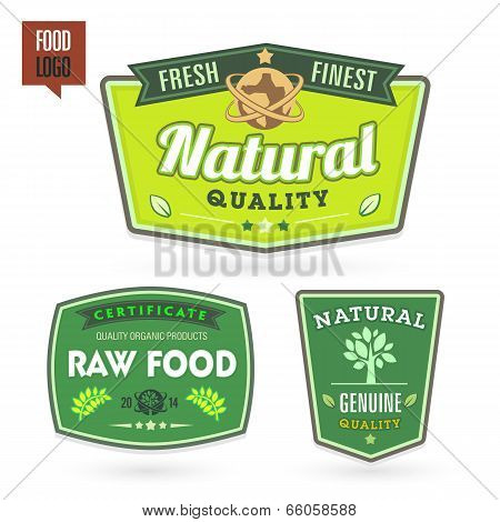 Set Of Organic-bio Labels