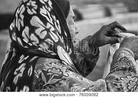Arab senior Woman portrait