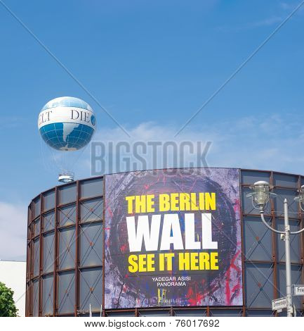 Berlin Wall Panorama At Checkpoint Charlie