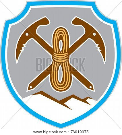 Mountain Climbing Mountaineering Pick Axe Rope