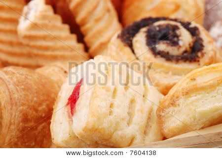 Hintergrund von verschiedene frische Brötchen