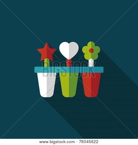 Kitchenware Ice Maker Flat Icon With Long Shadow,eps10
