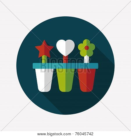 Kitchenware Ice Maker Flat Icon With Long Shadow,eps10