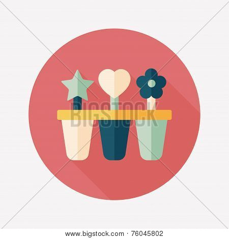 Kitchenware Ice Maker Flat Icon With Long Shadow,eps10