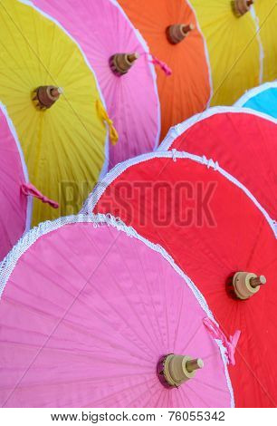 Traditional Thai Bamboo Umbrellas