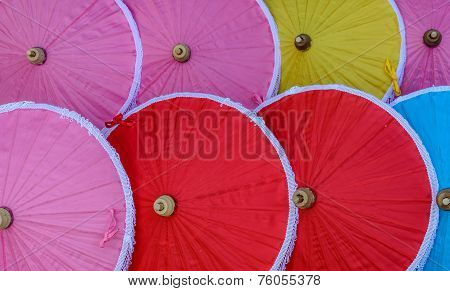 Traditional Thai Bamboo Umbrellas