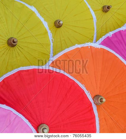 Traditional Thai Bamboo Umbrellas