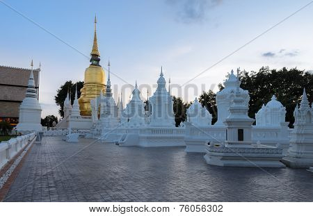 Buddhist Temple At Twilight, Thailand